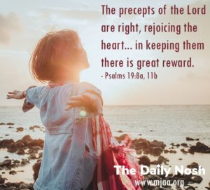 The precepts of the Lord are right, rejoicing the heart